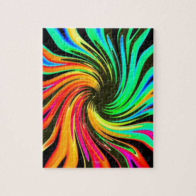 Neon Whirlpool Galaxy Pussel (Vertikal)