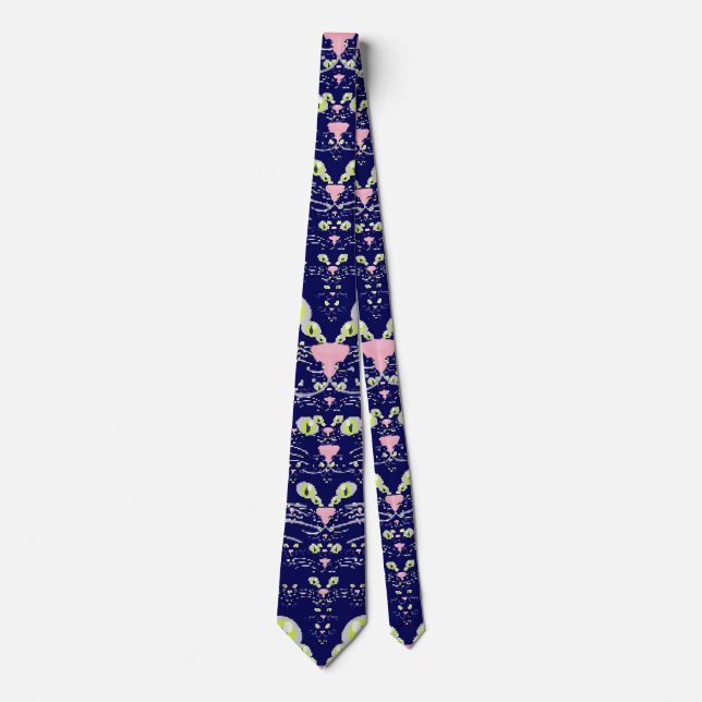 Neon whiskers och midnattsblått  slips (Framsida)