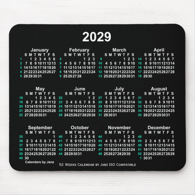 Neon White 52 veckor ISO Calendar av Janz Musmatta (Framsidan)