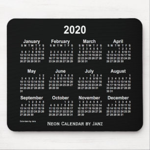Neon White Calendar 2020 av Janz Musmatta