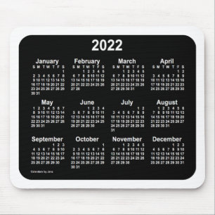 Neon White Calendar 2022 från Janz Two Tone Musmatta