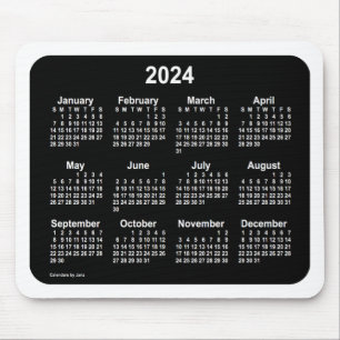 Neon White Calendar 2024 från Janz Two Tone Musmatta