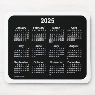 Neon White Calendar 2025 från Janz Two Tone Musmatta