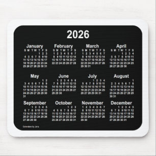 Neon White Calendar 2026 från Janz Two Tone Musmatta