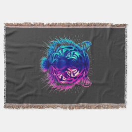 Neon White Tiger – Glowing Cyberpunk Wildlife Art Filt