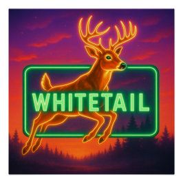 Neon Whitetail Poster Skriv ut Perfect Poster