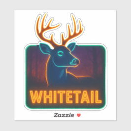 Neon Whitetail Vinyl Sticker Klistermärken