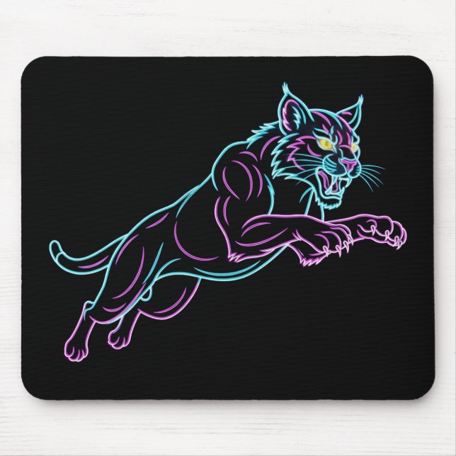 Neon Wildcat Mouse Pad Musmatta (Framsidan)