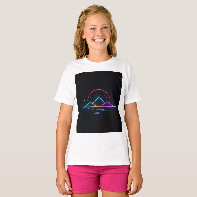 Neon Winter Streetwear Mood Artwork T Shirt (Hel framsida)