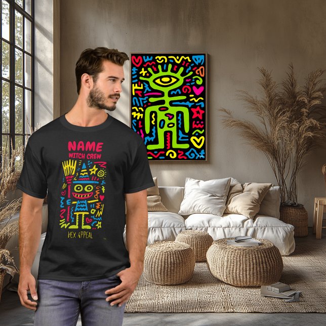 Neon Witch Pop Art | Hex Appeal Halloween Design D T Shirt (Skapare uppladdad)