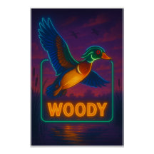 Neon Wood Anka Poster