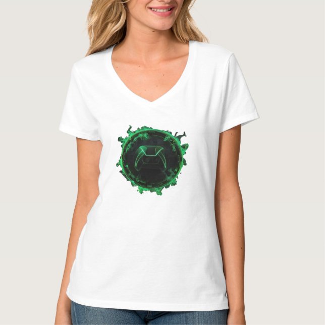 Neon Xbox Logotyp T Shirt (Framsida)