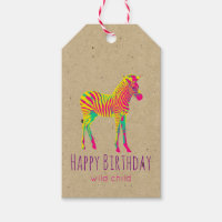 Neon Zebra Baby djur Psychedelic Funky Retro