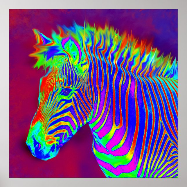 neon zebra-closeup poster (Framsidan)