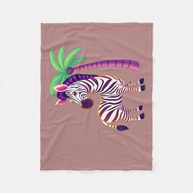 Neon Zebra Paradis Fleecefilt (Framsidan)