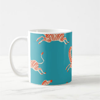 Neon Zebra: Retro Colorful Seamless Kaffemugg