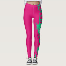 Neon Zebramönster Mode Leggings