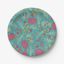 Neon Zombie Pappra Kopp - Halloween fest