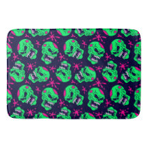 Neon Zombie Skallar Mönster