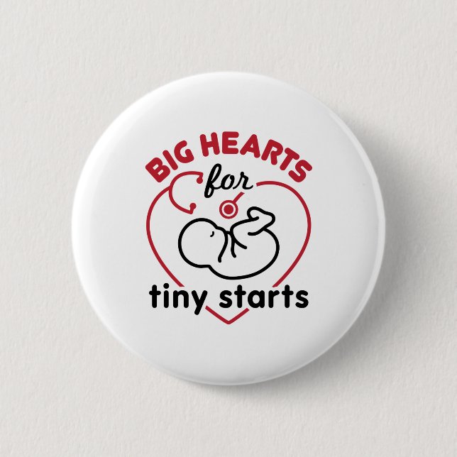 Neonatal NICU Nurse Big Hearts for Tiny Starts Knapp (Framsida)