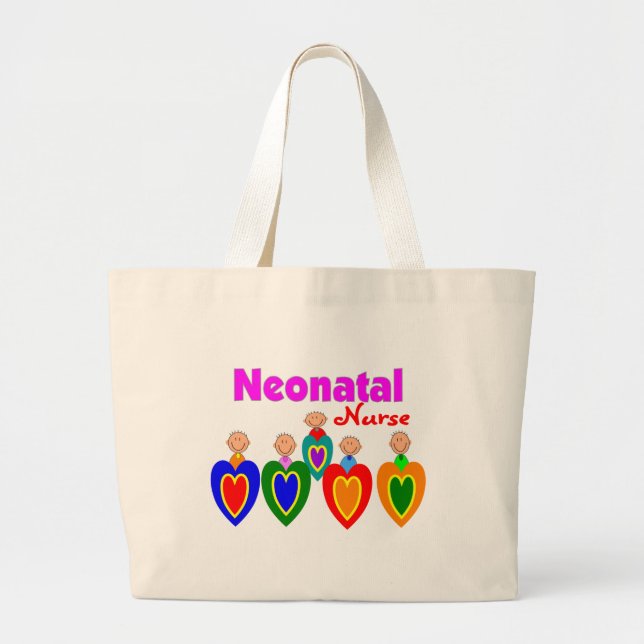 Neonatala sjuksköterskagåvor---Förtjusande babyar Jumbo Tygkasse (Framsidan)