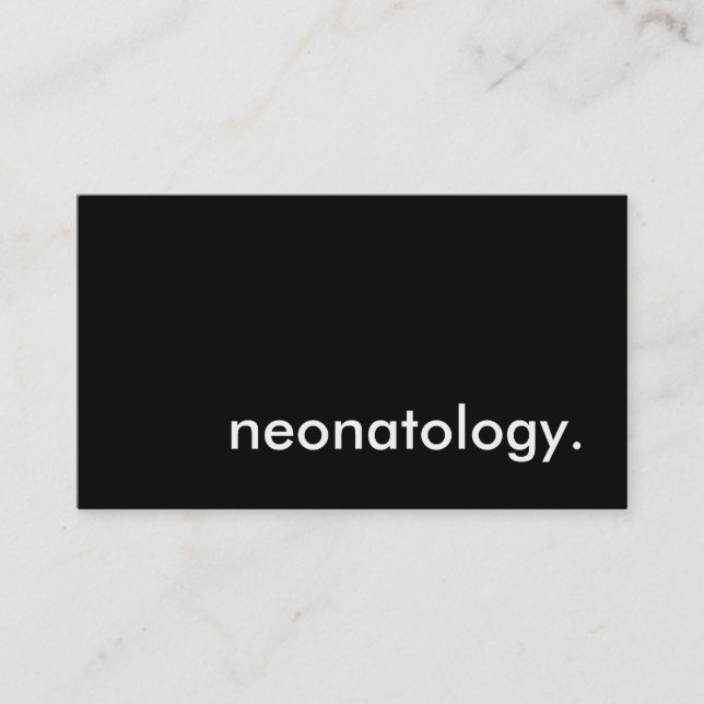 neonatologi. visitkort (Framsida)