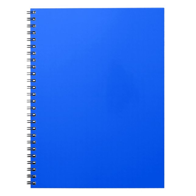 Neonblå Enfärgad Minimalistisk Anteckningsbok (Framsidan)