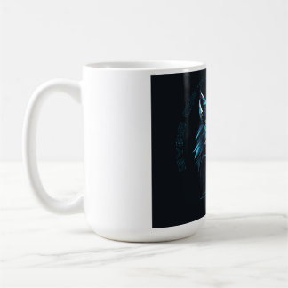 Neonblå Geometrisk Varg T-Shirt Kaffemugg