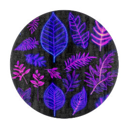 Neonblad i rosa och lila nyanser