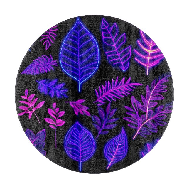 Neonblad i rosa och lila nyanser (Framsidan)