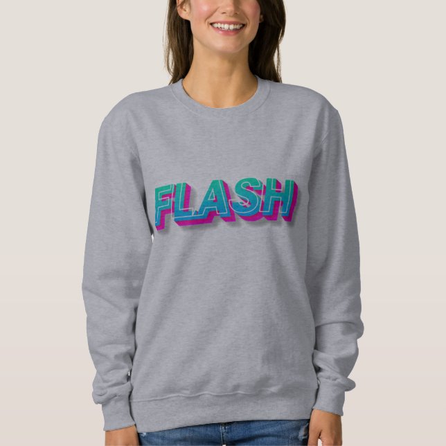 Neonblixt Text Pop Art-grafik T Shirt (Framsida)