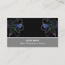 Neonblomning romantik för trädgårdsmästare och blo visitkort