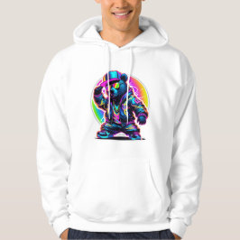 Neonböjning: Vibrant Retro Streetwear Hoodie
