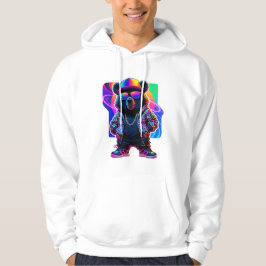 Neonböjning: Vibrant Retro Streetwear Hoodie