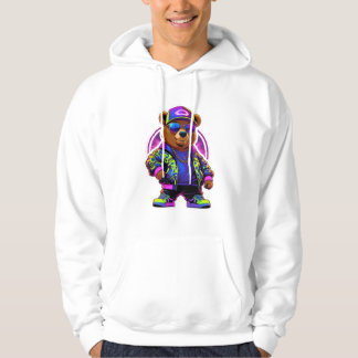 Neonböjning: Vibrant Retro Streetwear Hoodie