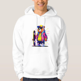 Neonböjning: Vibrant Retro Streetwear Hoodie
