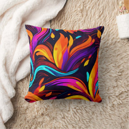 Neonbranddesign med brandikoner kudde