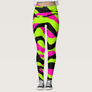 Neoncore Tricolor Animal Print Zebra Leggings
