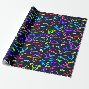 Neondinosaurier Presentpapper