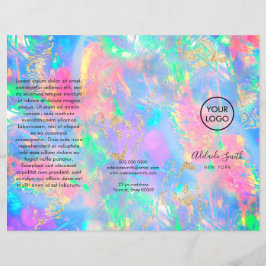 neonfärg opal trifold broschyr