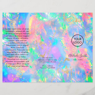 neonfärg opal trifold broschyr