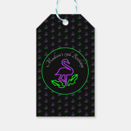Neonfest Tropic Flamingo Glöd Fests Favorit Presentetikett