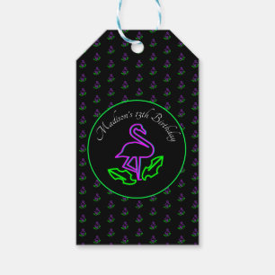 Neonfest Tropic Flamingo Glöd Fests Favorit Presentetikett
