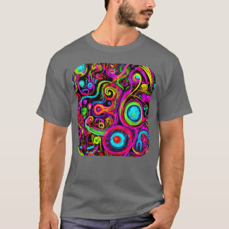 Neonfest Vintagefärg Glödande flicka T Shirt