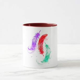 Neonfjäderglöd kaffemugg