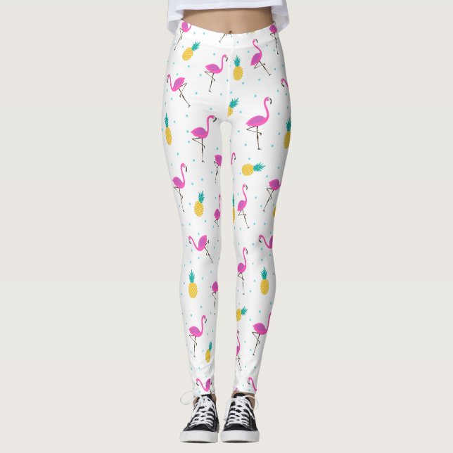 NeonFlamingos 2 2 Leggings (Framsida)