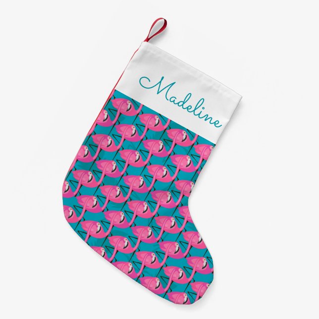 NeonFlamingos | tillfogar ditt namn Liten Julstrumpa (Framsidan (Hängande))