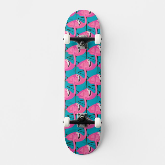 NeonFlamingos två Skateboard Bräda 21,5 Cm (Framsida)
