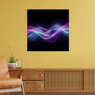 Neonflöde - Abstrakt av Futuristiska Wave Art Poster