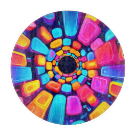 Neonformer Abstrakt Tunnelkonst